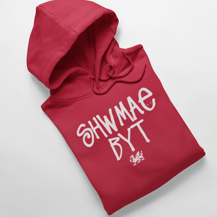 Shwmae Byt - Graffiti Mens Welsh Hoodie - Giftware Wales