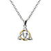 Silver Celtic Knot & Gold Plated Center - Pendant By Sea Gems® (4404) - Giftware Wales