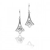 Silver Earwires Celtic Triangle Design - Giftware Wales