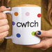 Spotted Cwtch - Bone China Hug Mug - Giftware Wales