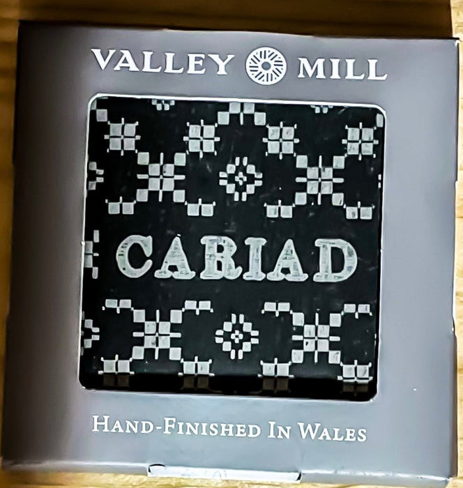Square Welsh Slate Coaster - 'Cariad' l - Giftware Wales