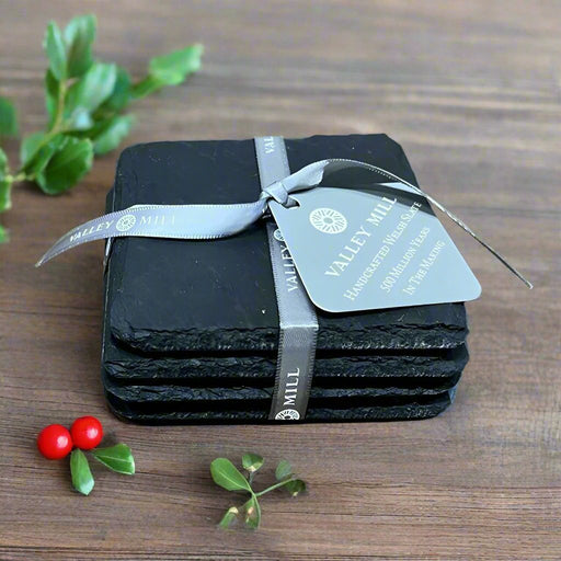 Square Welsh Slate Coaster - Set Of 4 - Giftware Wales