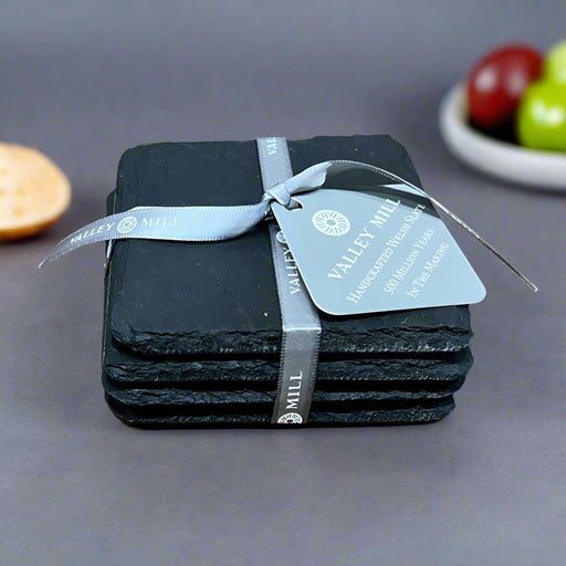 Square Welsh Slate Coaster - Set Of 4 - Giftware Wales