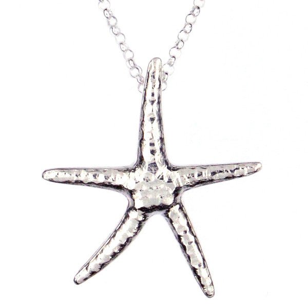Starfish Silver Pendant By St Justin (Sp518) - Giftware Wales