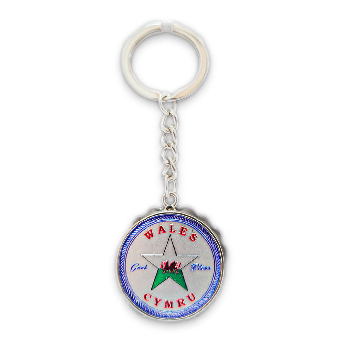Wales Star Bottle Opener Keyring (KY010) | Stylish Metal Souvenir Keychain with Star Design & Bottle Opener Function | Practical, Durable & Compact Gift for Tourists, Collectors & Welsh Pride Fans