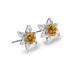 Sterling Silver Celtic Daffodil Earrings - By Sea Gems 4337 - Giftware Wales