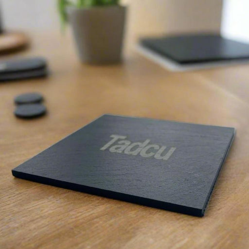 Tadcu - Grandfather Square Welsh Slate Coaster - Giftware Wales