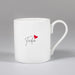 Tadcu Heart Script Bone China Mug - Balmoral - Giftware Wales