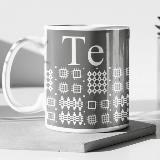 Te Mug - Welsh Tapestry Grey Design - Giftware Wales
