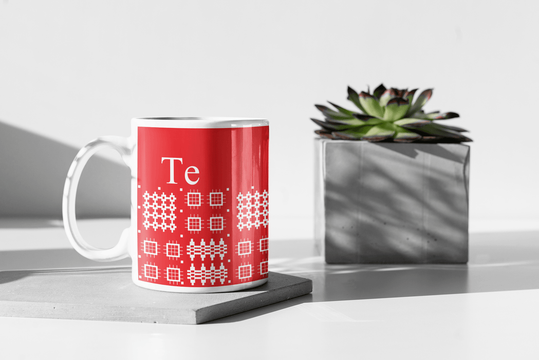 Te Mug - Welsh Tapestry Red Design - Giftware Wales