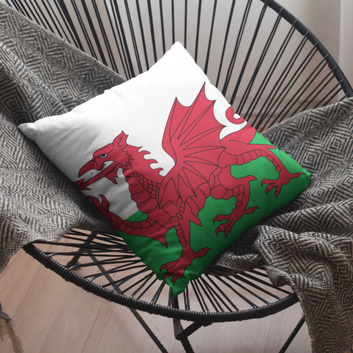 Welsh Flag Pillow/ Cushion (18x18)