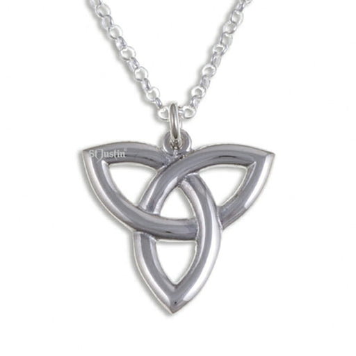 Three Loop Love Knot Pendant - Silver (Jsp05) - Giftware Wales