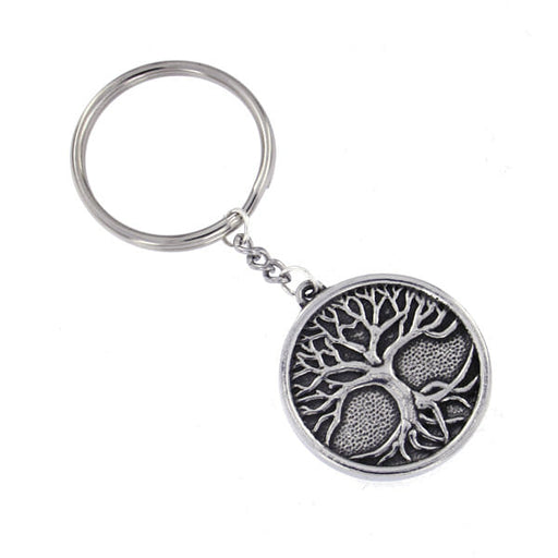 Tree of Life on leather key-fob (KF810) - Giftware Wales