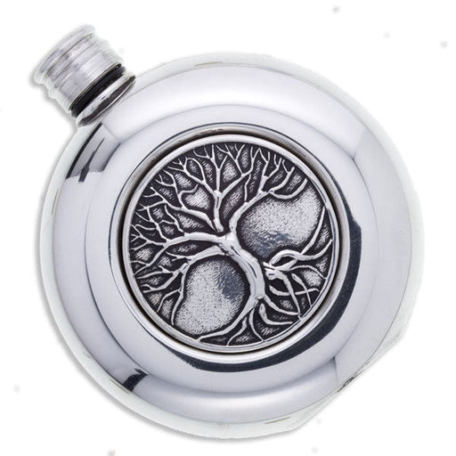 Tree Of Life Round Flask 3Oz (Pf69) - Giftware Wales