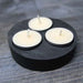 Triple Circle - Welsh Slate Tealight Holder - Giftware Wales