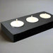 Triple Square Welsh Slate Tealight Holder - Giftware Wales