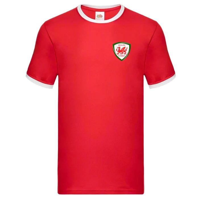 Wales Retro Dragon Shield T-Shirt - Giftware Wales