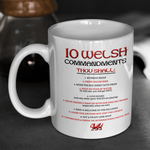 Welsh 10 Commandments Mug - Giftware Wales