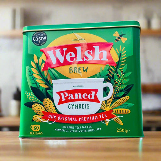 Welsh Brew 80 tea bags Metal Caddy - Giftware Wales