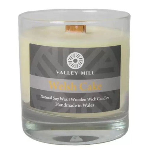 Welsh Cake Soy - Wooden Wick Candle - Giftware Wales