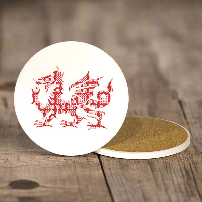 Welsh Dragon Ceramic Coaster - Giftware Wales