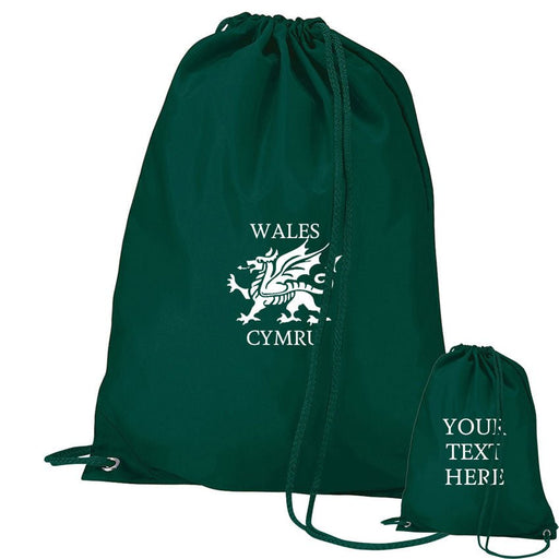 Welsh Dragon Duffel Bag - Personalised (Various Colours) - Giftware Wales