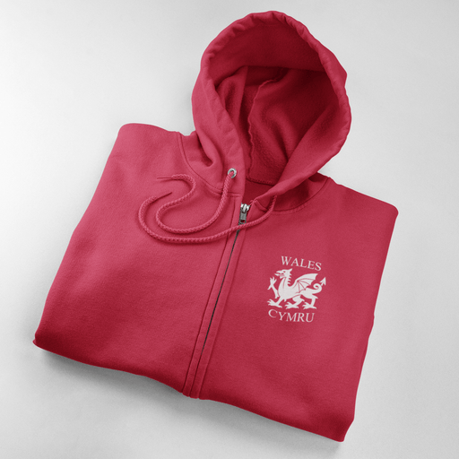 Welsh Dragon Full Zip Hoodie - Giftware Wales