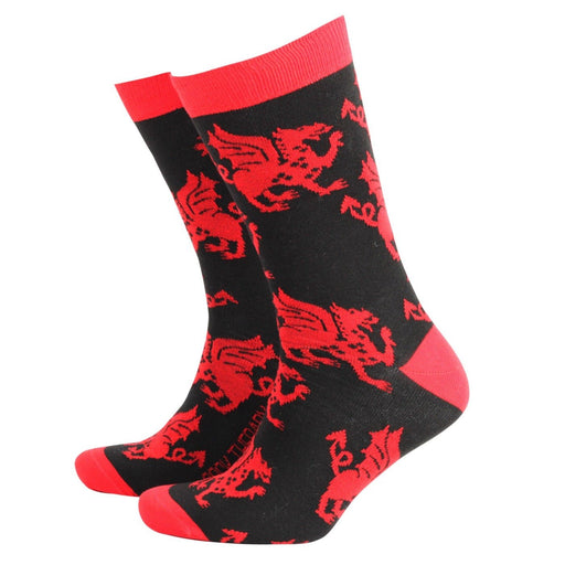 Welsh Dragon – Men’s Bamboo Socks - Giftware Wales