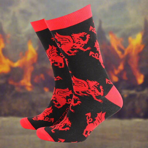 Welsh Dragon – Men’s Bamboo Socks