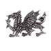 Welsh Dragon Pewter Brooch (Pb123) - Giftware Wales