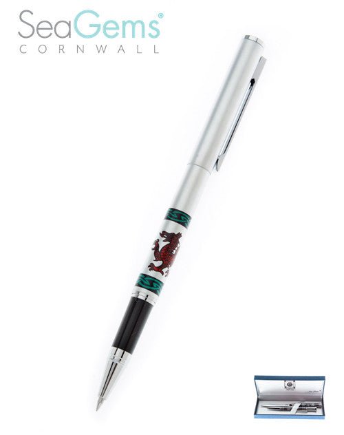 Welsh Dragon Roller Pen (Grn/Rd 0601) - Giftware Wales