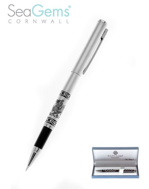Welsh Dragon Roller Pen - (Matt Black 0516) - Giftware Wales