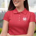 Welsh Dragon - Womens Slim Fit Polo Shirt - Giftware Wales