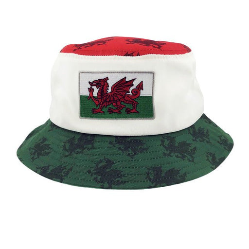 Welsh Flag AZTEC Striped Beach Hat - Giftware Wales