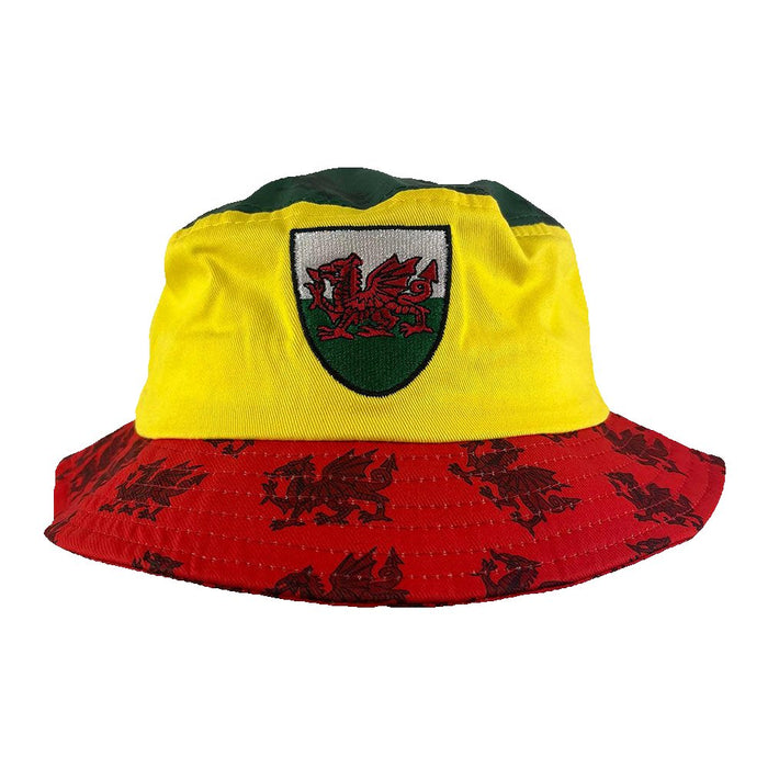 Welsh Gold Football Bucket Hat - Giftware Wales