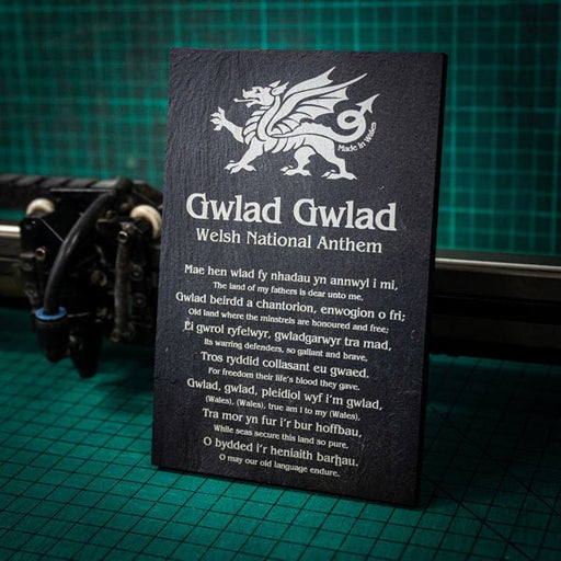 Welsh National Anthem - Slate Plaque - Giftware Wales
