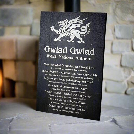 Welsh National Anthem - Slate Plaque - Giftware Wales