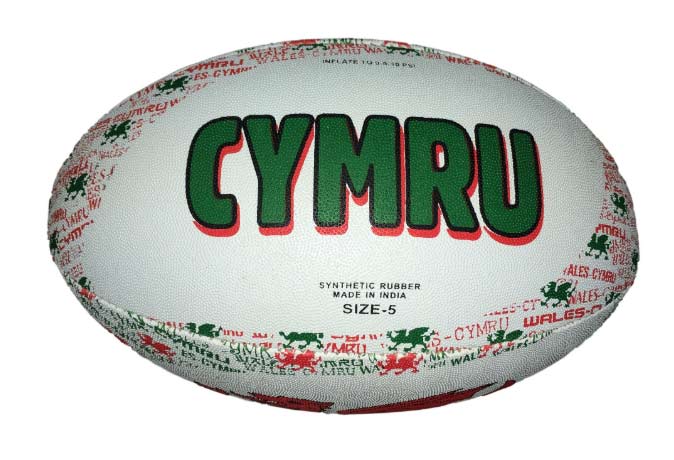 Welsh Rugby Ball - Dimple Grip - Size 5 - Giftware Wales