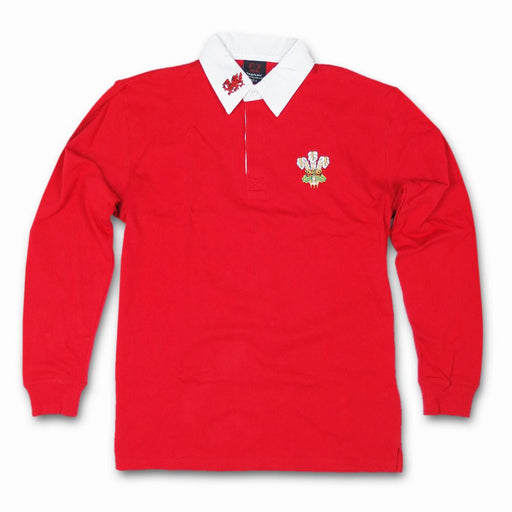 Welsh Rugby Shirt - Long Sleeve Retro - Giftware Wales