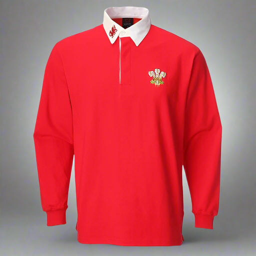 Welsh Rugby Shirt - Long Sleeve Retro - Giftware Wales