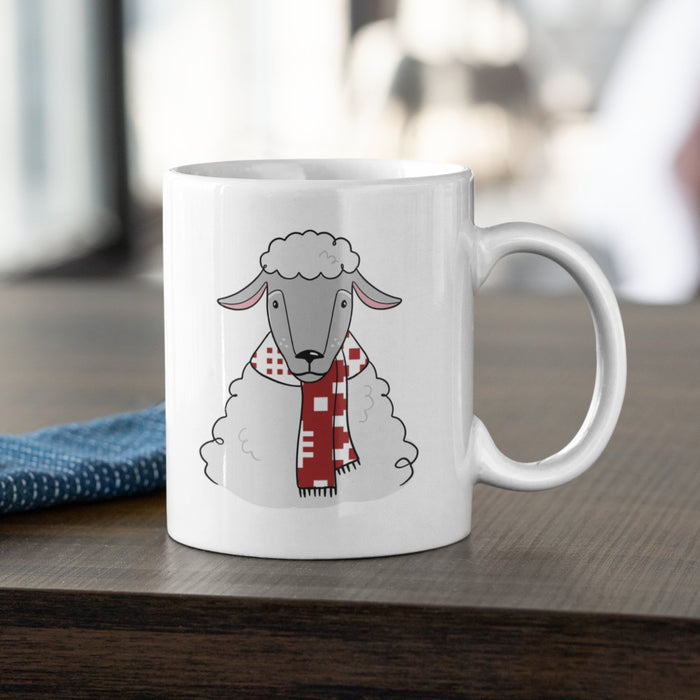 Welsh Sheep and Scarf Mug - Giftware Wales