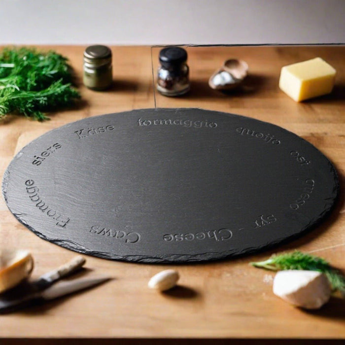 Welsh Slate Cheese Board - Oval Cheese - Giftware Wales
