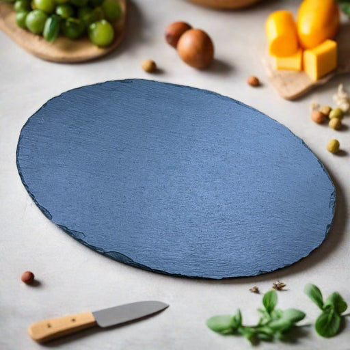 Welsh Slate Cheese Board - Oval Plain - Giftware Wales