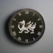 Welsh Slate Clock - Dragon With Roman Numerals - Giftware Wales