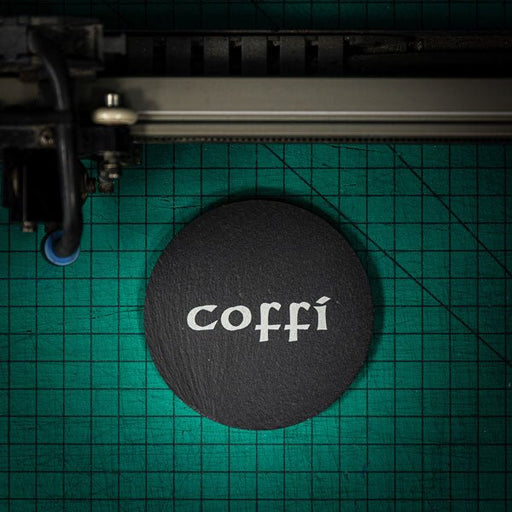 Welsh Slate Coaster - (Coffi-Coffee) - Giftware Wales