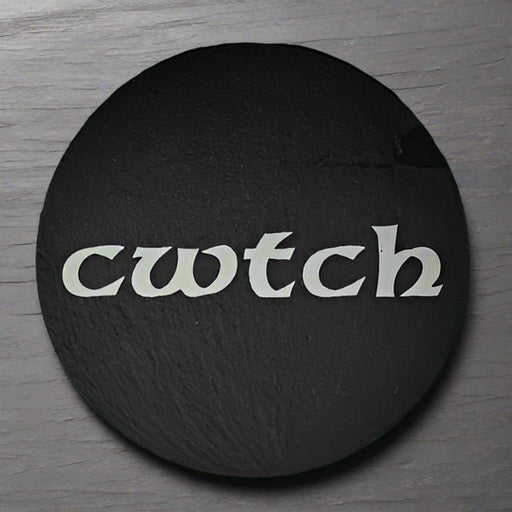 Welsh Slate Coaster - (Cwtch) - Giftware Wales