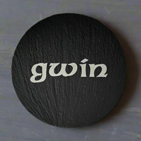 Welsh Slate Coaster - (Gwin-Wine) - Giftware Wales