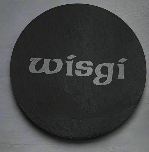 Welsh Slate Coaster - (Wisgi-Whisky) - Giftware Wales