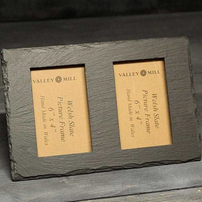 Welsh Slate Photo Frame - Double - Giftware Wales