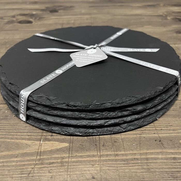 Welsh Slate Placemats - Round Set of 4 - Giftware Wales